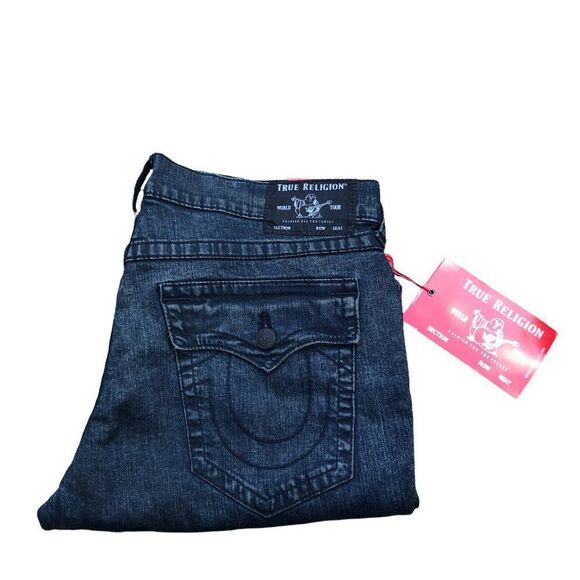 Brand New True Religion Jeans Size 36 RICKY FLAP T Blue - Picture 2 of 9
